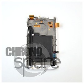 Ecran LCD + Vitre Tactile + Chassis Galaxy Note 2 N7000 Gris/Noir (Compatible AAA)