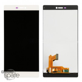 Ecran LCD + Vitre Tactile blanche Huawei Ascend P8