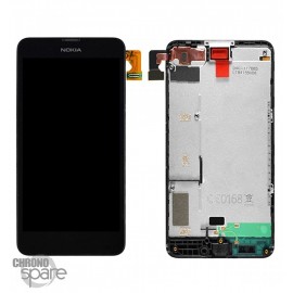 LCD + Vitre tactile + chassis Nokia Lumia 630 Noir (officiel) 00812Q0