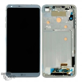 Bloc écran LCD et Vitre Tactile gris LG G6 H870 (Officiel)