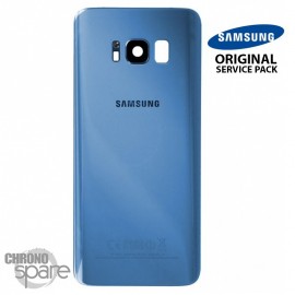 Vitre arrière+vitre caméra Bleu corail (officiel) Samsung Galaxy S8 G950F