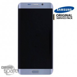 Ecran LCD + Vitre Tactile Bleu Corail Samsung Galaxy S7 edge G935F (officiel)