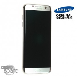 Ecran LCD + Vitre tactile Argent Samsung S7 Edge G935F (officiel)