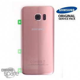 Vitre arrière + vitre caméra Rose (officiel) Samsung Galaxy S7 Edge G935F 