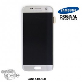 Ecran LCD + Vitre Tactile Argent Samsung Galaxy S7 G930F (officiel)
