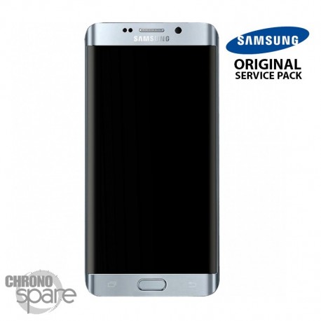 Vitre Tactile + Ecran LCD Samsung Galaxy S6 Edge + G928F (officiel) GH97-15556B Argent