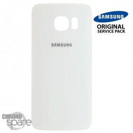 Vitre arrière Samsung S6 edge G925F blanc (officiel)