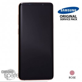 Ecran OLED + Vitre Tactile + châssis Or rose Samsung Galaxy S9 Plus G965F (officiel)