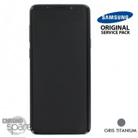 Ecran OLED + Vitre Tactile + châssis gris titanium Samsung Galaxy S9 Plus G965F (officiel)