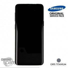 Ecran OLED + Vitre Tactile + châssis gris titanium Samsung Galaxy S9 G960F (officiel)