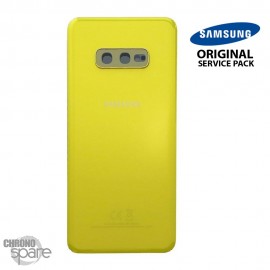 Vitre arrière + vitre caméra Jaune Samsung Galaxy S10e G970F (Officiel)