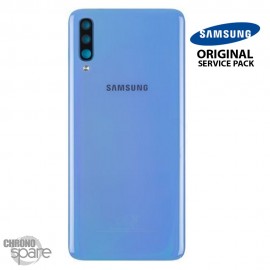 Vitre arrière + vitre caméra Bleu Samsung Galaxy A70 A705F (Officiel)