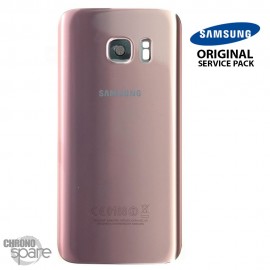 Vitre arrière + vitre caméra Rose (officiel) Samsung Galaxy S7 G930F