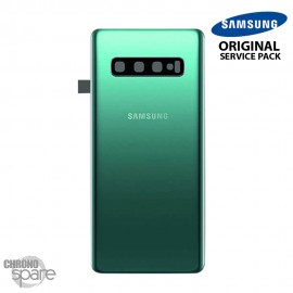 Vitre arrière + vitre caméra Vert Samsung Galaxy S10 PLUS G975F (Officiel)