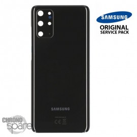 Vitre arrière + vitre caméra Noir Samsung Galaxy S20 Plus G985F (Officiel)
