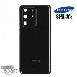 Vitre arrière + vitre caméra noir Samsung Galaxy S20 Ultra G988F (Officiel)