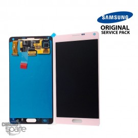 Vitre tactile et écran LCD Samsung Galaxy Note 4 N910F Or Rose (officiel)