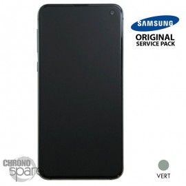 Ecran OLED + Vitre Tactile + châssis Vert Samsung Galaxy S10 E G970F (officiel)