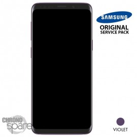 Ecran OLED + Vitre Tactile + châssis violet Samsung Galaxy S9 G960F (officiel)