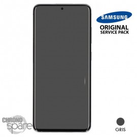Ecran OLED + Vitre Tactile + châssis gris Samsung Galaxy S20 4G G980F / 5G G981B (officiel)