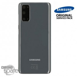 Vitre arrière + vitre caméra gris Samsung Galaxy S20 G980F (Officiel)
