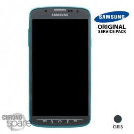 Ecran LCD + Vitre Tactile + Châssis Samsung Galaxy S4 Active I9295 Gris (Officiel)