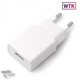 Chargeur secteur Compatible Blanc 5V-2.4A/12W (sans boîte) WTK
