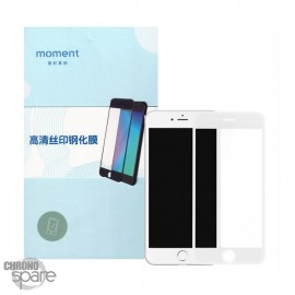 Vitre protection en verre trempé blanche anti-lumière bleue iPhone 6 plus /6S plus MOMENT