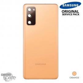 Vitre arrière + vitre caméra Orange Samsung Galaxy S20 FE / S20 FE 5G G780F / G781B (officiel)