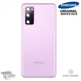 Vitre arrière + vitre caméra Rose Lavande Samsung Galaxy S20 FE / S20 FE 5G G780F / G781B (officiel)