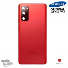 Vitre arrière + vitre caméra Rouge Samsung Galaxy S20 FE / S20 FE 5G G780F / G781B (officiel)