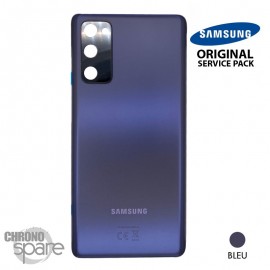 Vitre arrière + vitre caméra bleue Samsung Galaxy S20 FE / S20 FE 5G G780F / G781B (officiel)