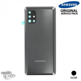 Vitre arrière + vitre caméra Noire Samsung Galaxy A51 5G A516F (Officiel)