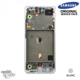 Ecran LCD + Vitre Tactile + châssis Blanc Samsung Galaxy A51 5G A516F (officiel)