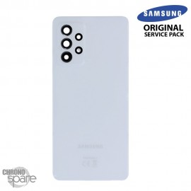 Vitre arrière + vitre caméra Blanche Samsung Galaxy A52 4G/5G (Officiel)