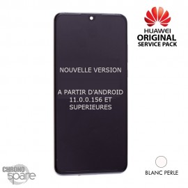 Bloc écran LCD + vitre tactile Huawei P30 blanc Nacré (officiel) NOUVELLE VERSION