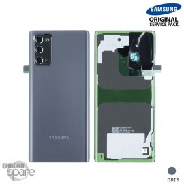 Vitre arrière + vitre caméra Samsung Galaxy Note 20 N980F/N981F gris (Officiel)
