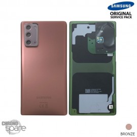 Vitre arrière + vitre caméra Samsung Galaxy Note 20 N980F/N981F bronze (Officiel)