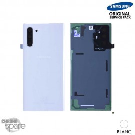 Vitre arrière + vitre caméra Samsung Galaxy Note 10 SM-N970 blanc (Officiel)