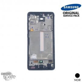 Ecran LCD + Vitre Tactile + châssis Noir Samsung Galaxy A52 5G / 4G A525F / A526B (officiel)