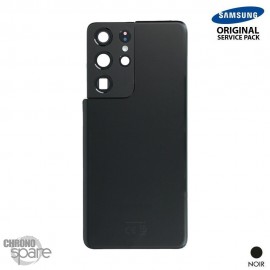 Vitre arrière + vitre caméra noir Samsung Galaxy S21 Ultra 5G G998F (Officiel)