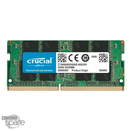 Barrette Mémoire Crucial 8Go DDR4 So-Dimm 3200Mhz 
