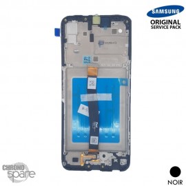 Ecran LCD + Vitre Tactile + châssis noir Samsung Galaxy A22 5G A226B (officiel)