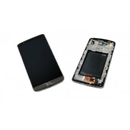 Ecran LCD + vitre tactile + châssis LG G3 D855 Noir (officiel) ACQ87190302