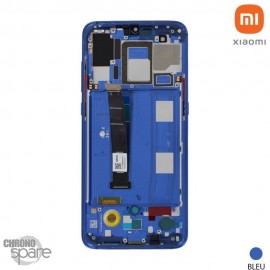 Ecran AMOLED + vitre tactile + châssis Bleu Océan Xiaomi Mi 9 (officiel) 