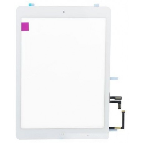 Vitre tactile blanche + bouton home + iPad Air