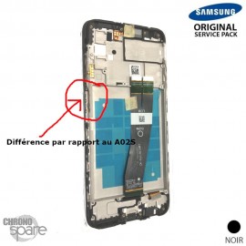 Ecran LCD + Vitre Tactile + châssis noir Samsung Galaxy A03s A037G_EU (officiel)