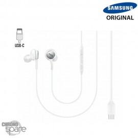 Écouteurs Samsung (originaux) Blanc Tuned by AKG - Prise Usb C - BULK 