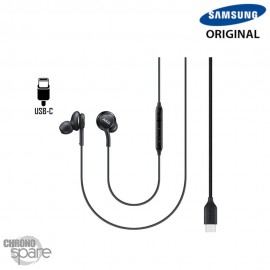 Écouteurs Samsung Noir Tuned by AKG - Prise Usb C - Version Boîte (Officiel)