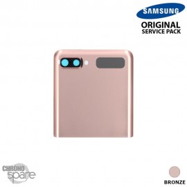 Vitre arrière bronze (Partie supérieure) Samsung Galaxy Z Flip 5G F707B (officiel)